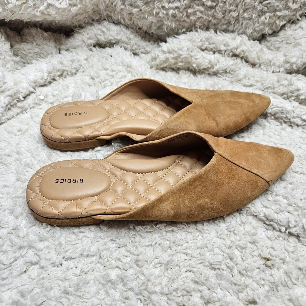 Birdies The Swan Mules Tan Suede sz 7.5